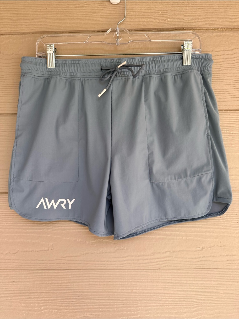 AWRY MENS Blue Athletic Sport Gym Workout Shorts w/ Liner & Pockets Sz M (B6) - Picture 7 of 12